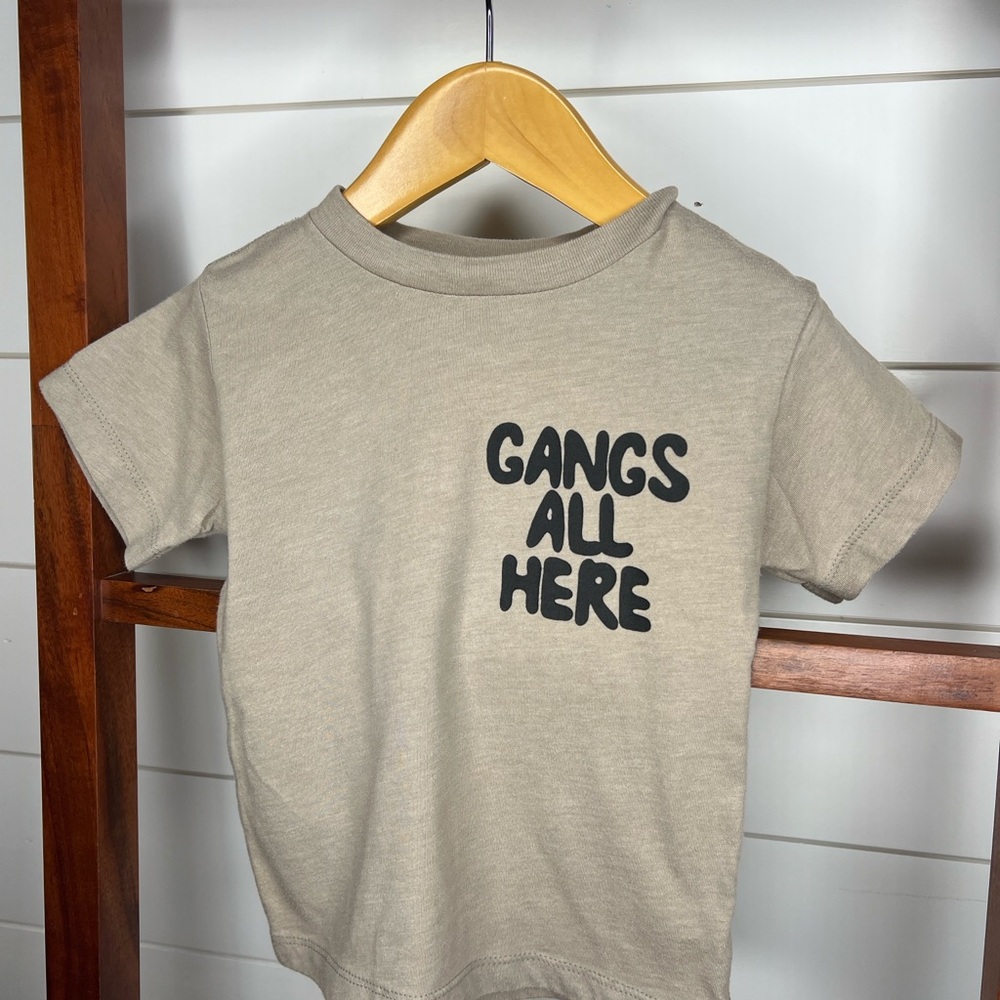 Kids “Gangs all here” Tan Graphic Tee